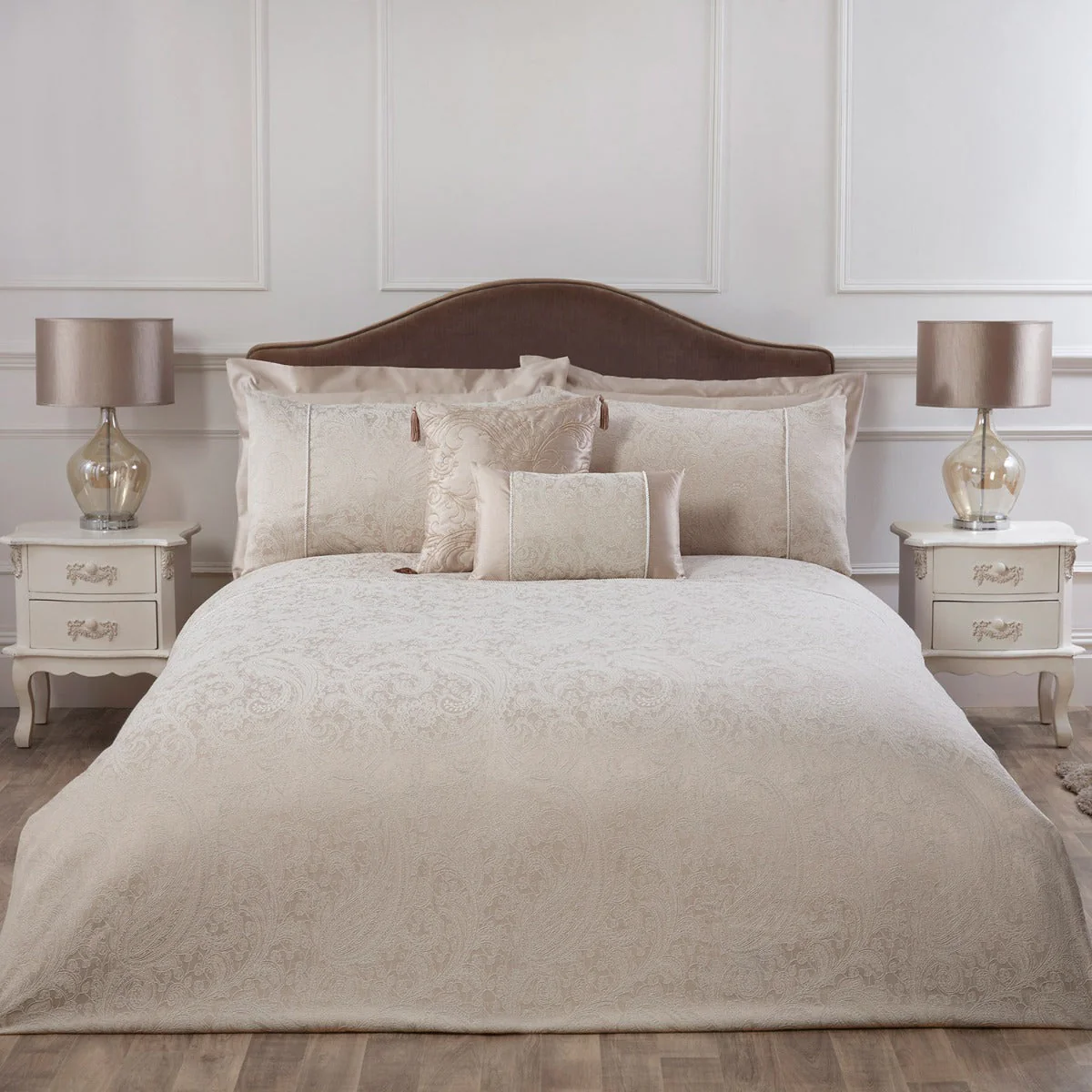Paisley Natural Luxury Cotton Rich Jacquard Duvet Cover
