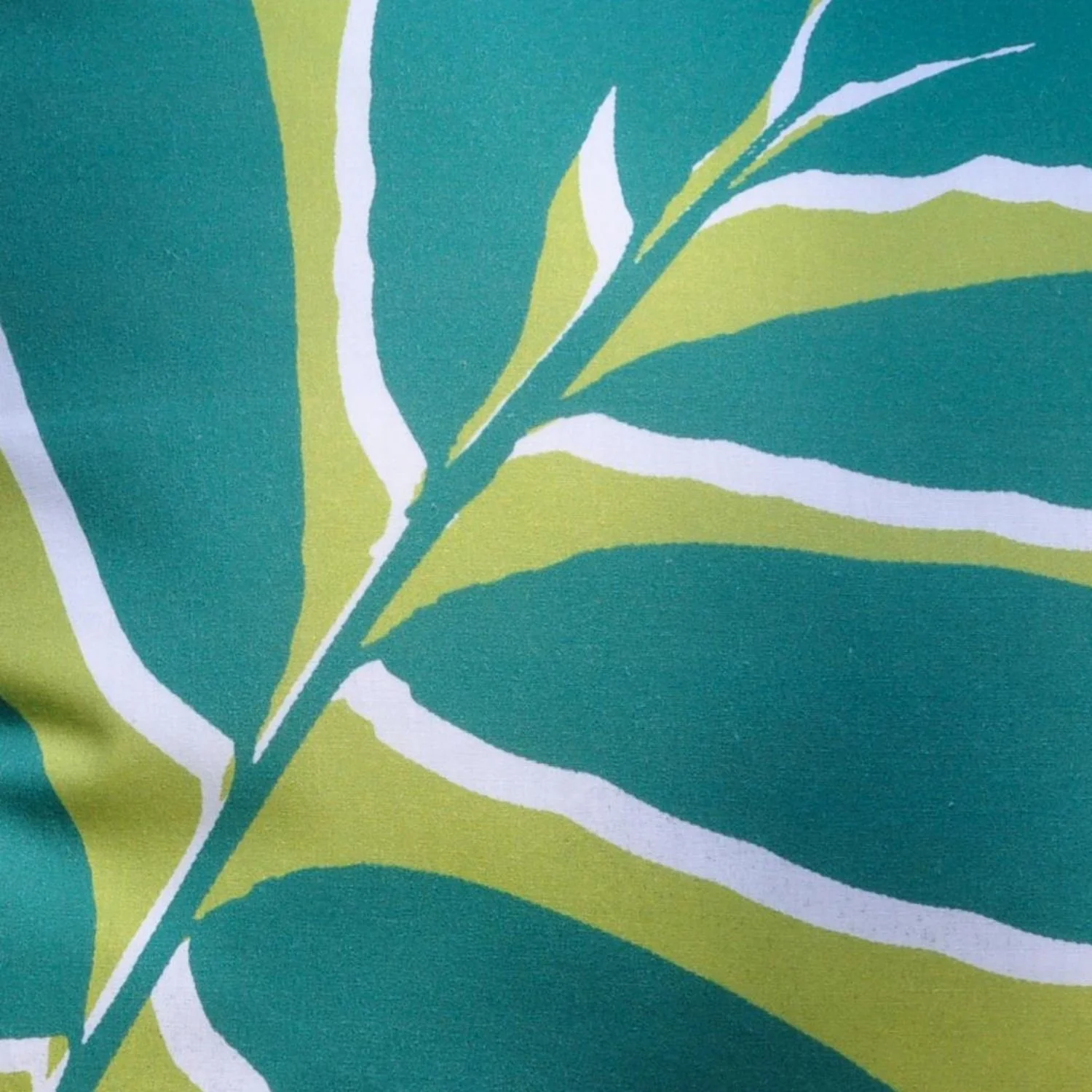 Leaf Print Green Outdoor Cushion (43cm x 43cm)