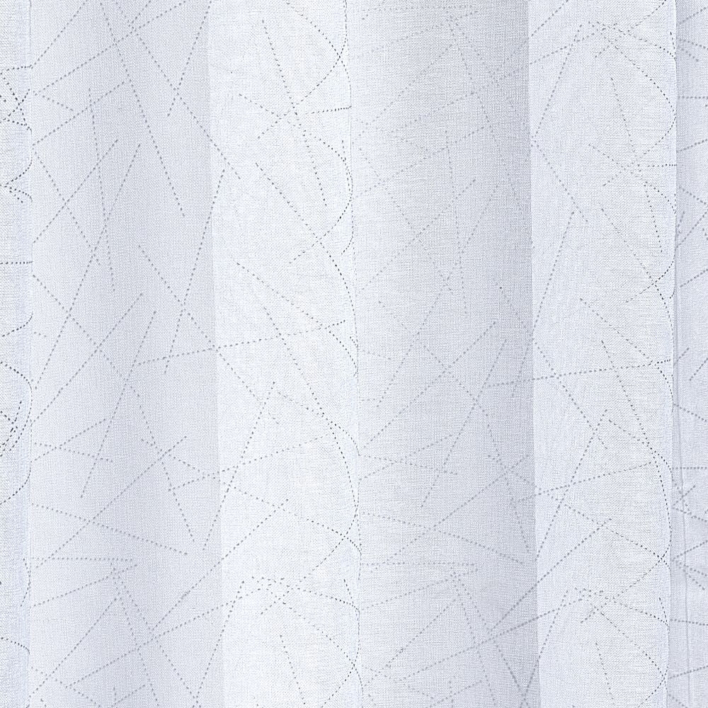 White Aries Eyelet Voile Curtain Panel