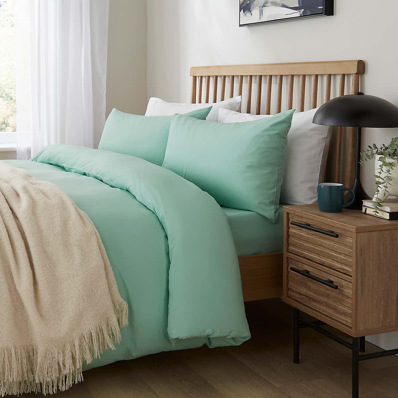 Super Soft Plain Polyester Duvet Cover & Pillowcase Set