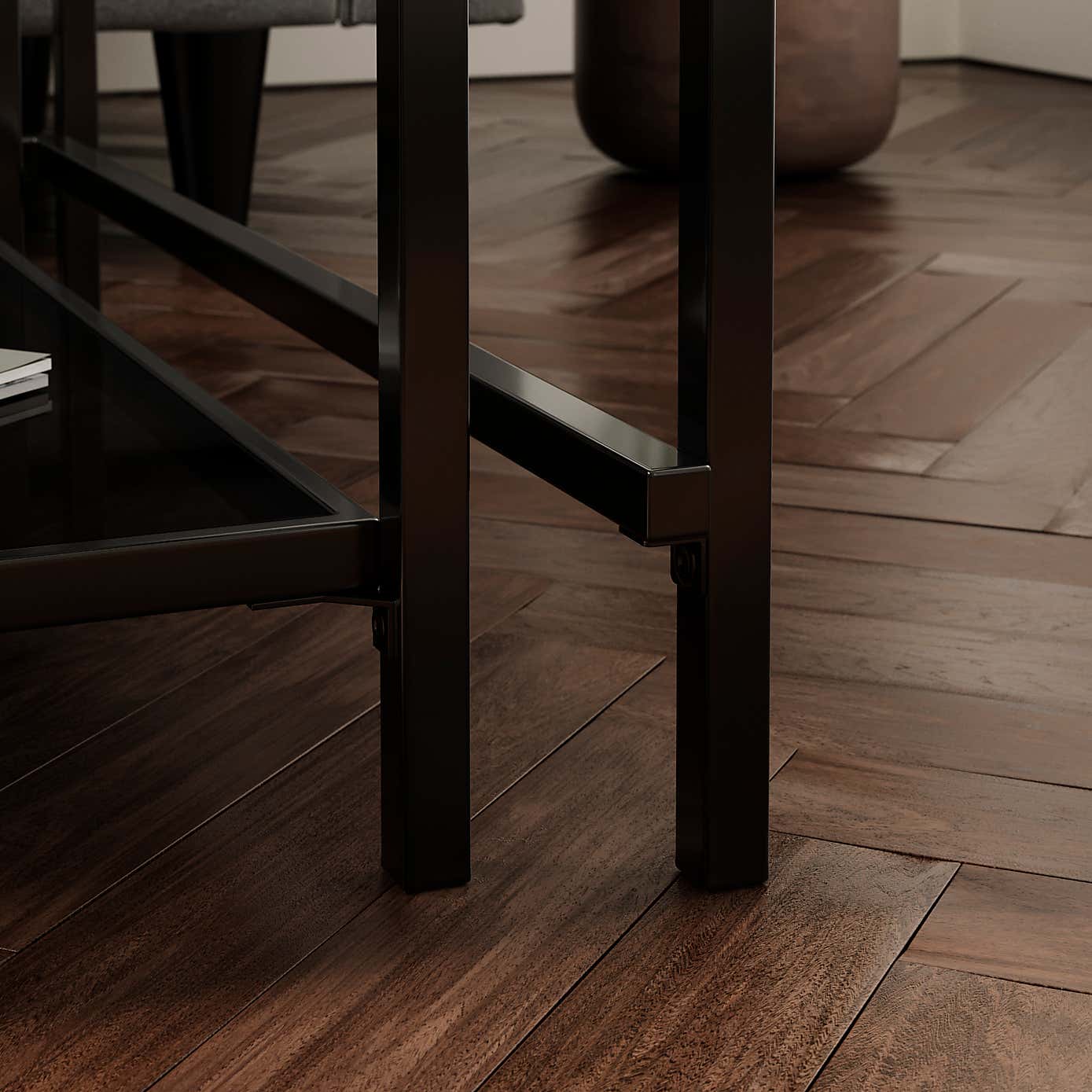 Sofia Glass Nest of Square Coffee Tables