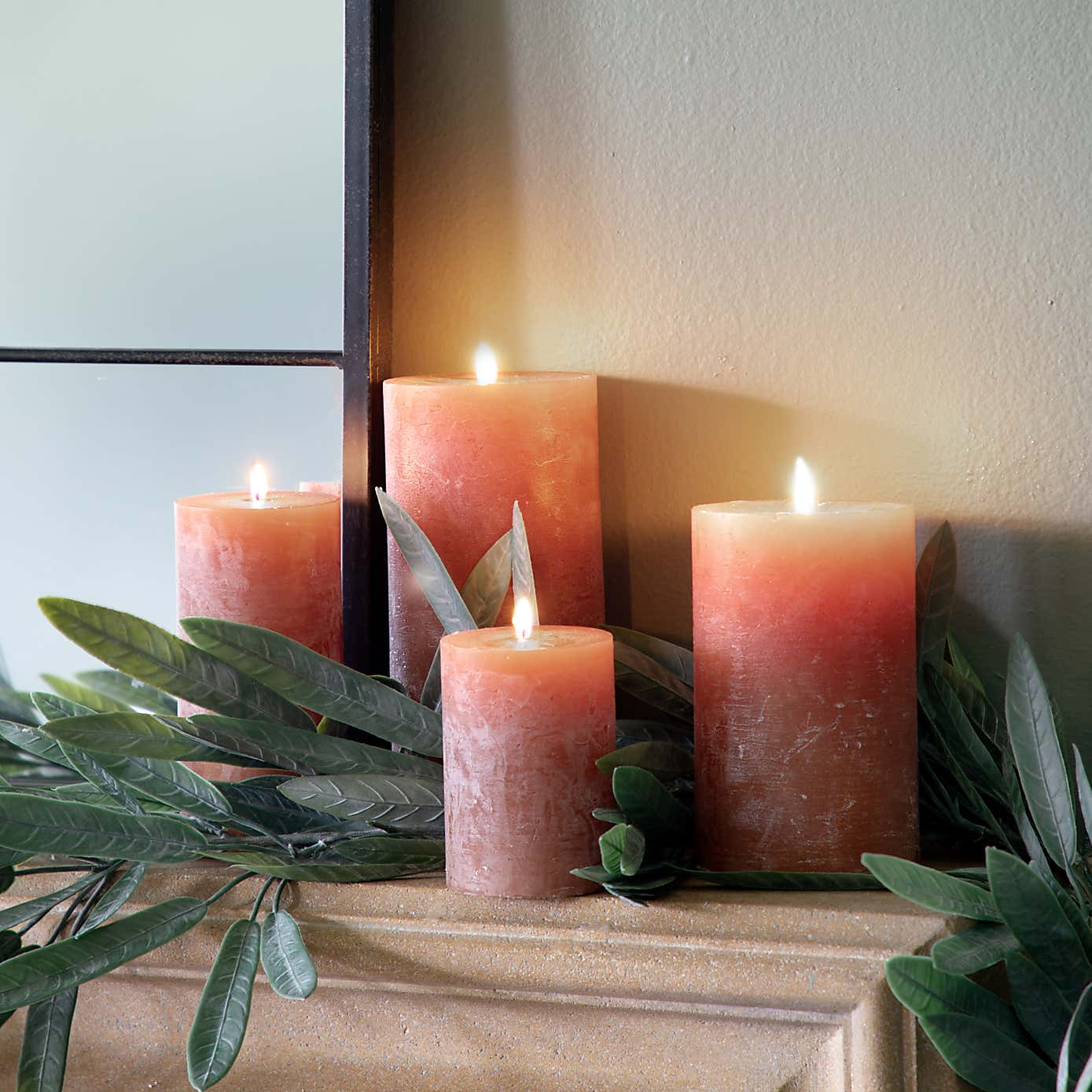 Rustic Pillar Candle
