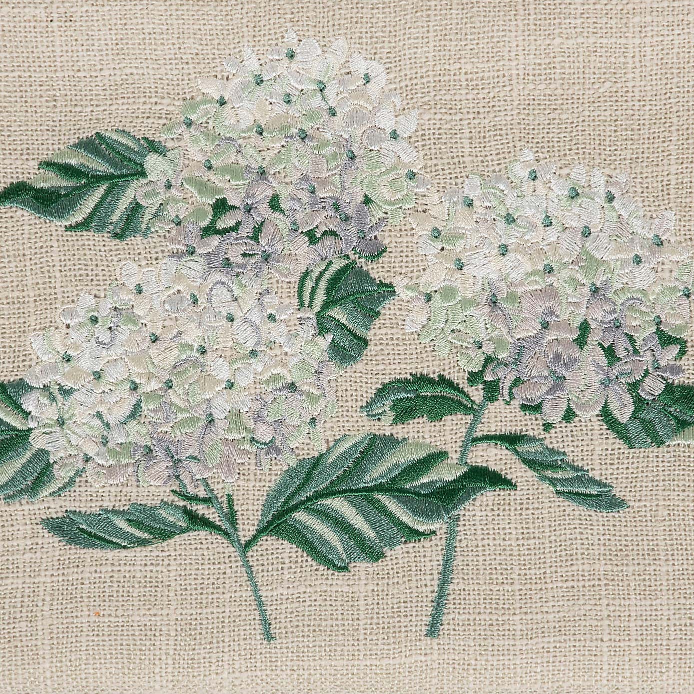 Hobby Gift Hydrangea Medium Embroidered Sewing Basket