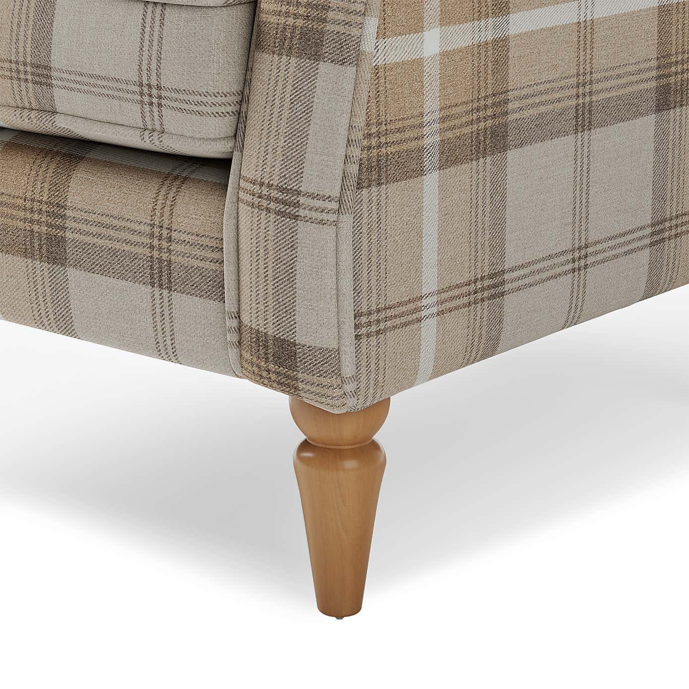 Oswald Check Wingback Armchair