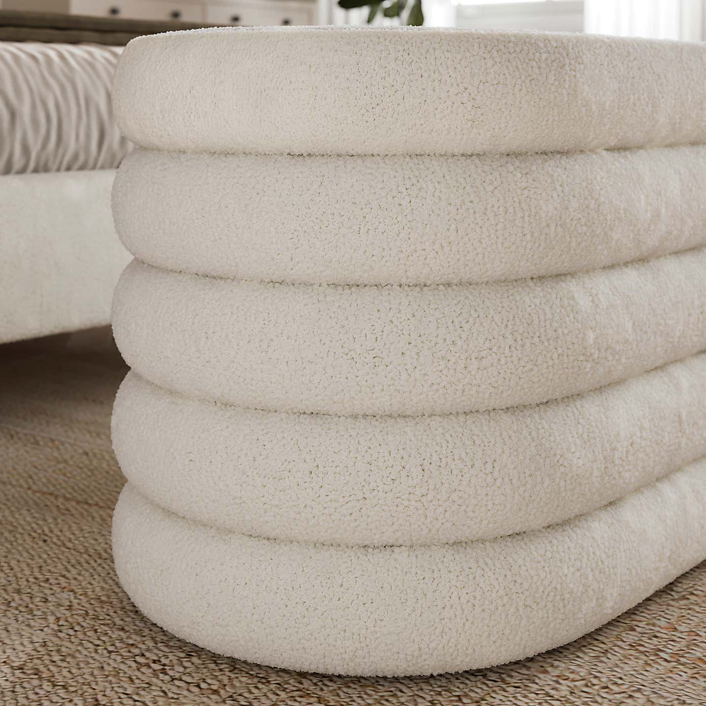 Murray Storage Ottoman, Sherpa