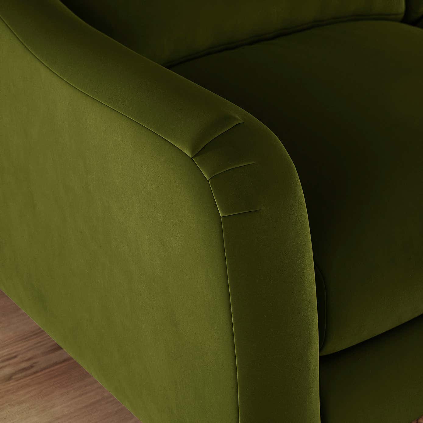 Hattie Matte Plush Velvet Corner Chaise Sofa