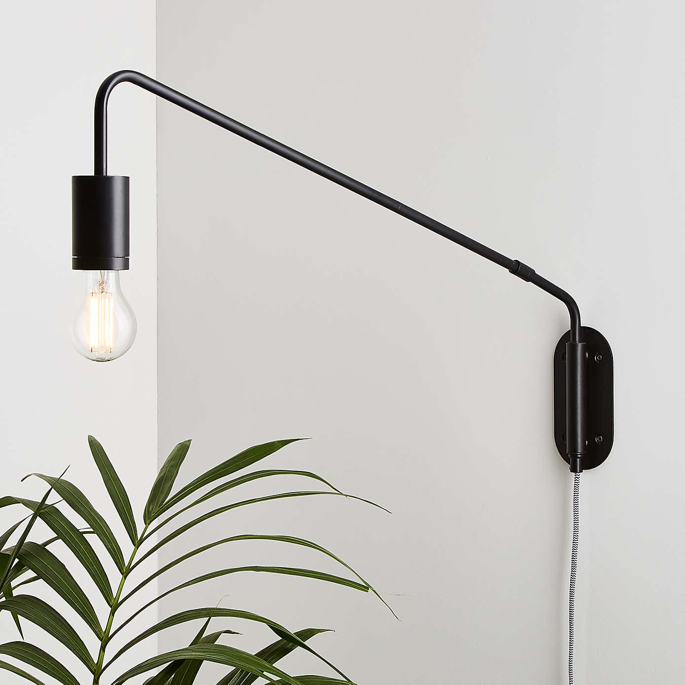 Braddy Arc Plug in Wall Light