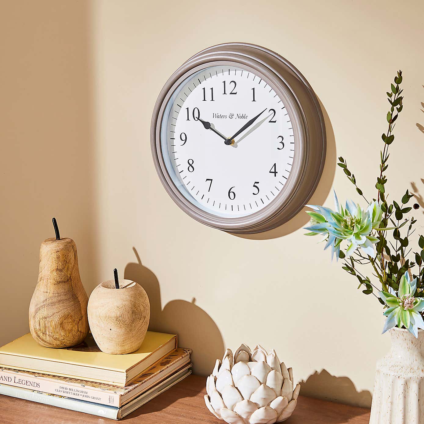 Distressed Grey Wall Clock