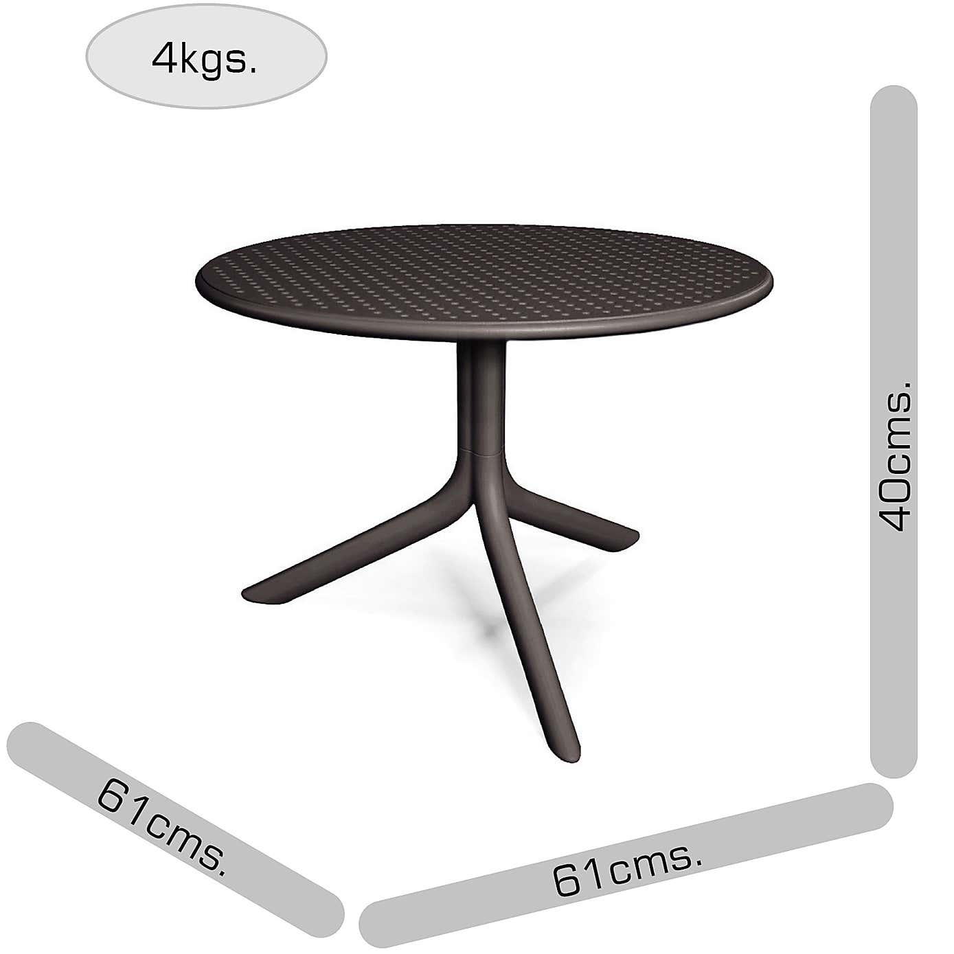 Nardi Step Low Round Table with 2 Net Lounge Chairs