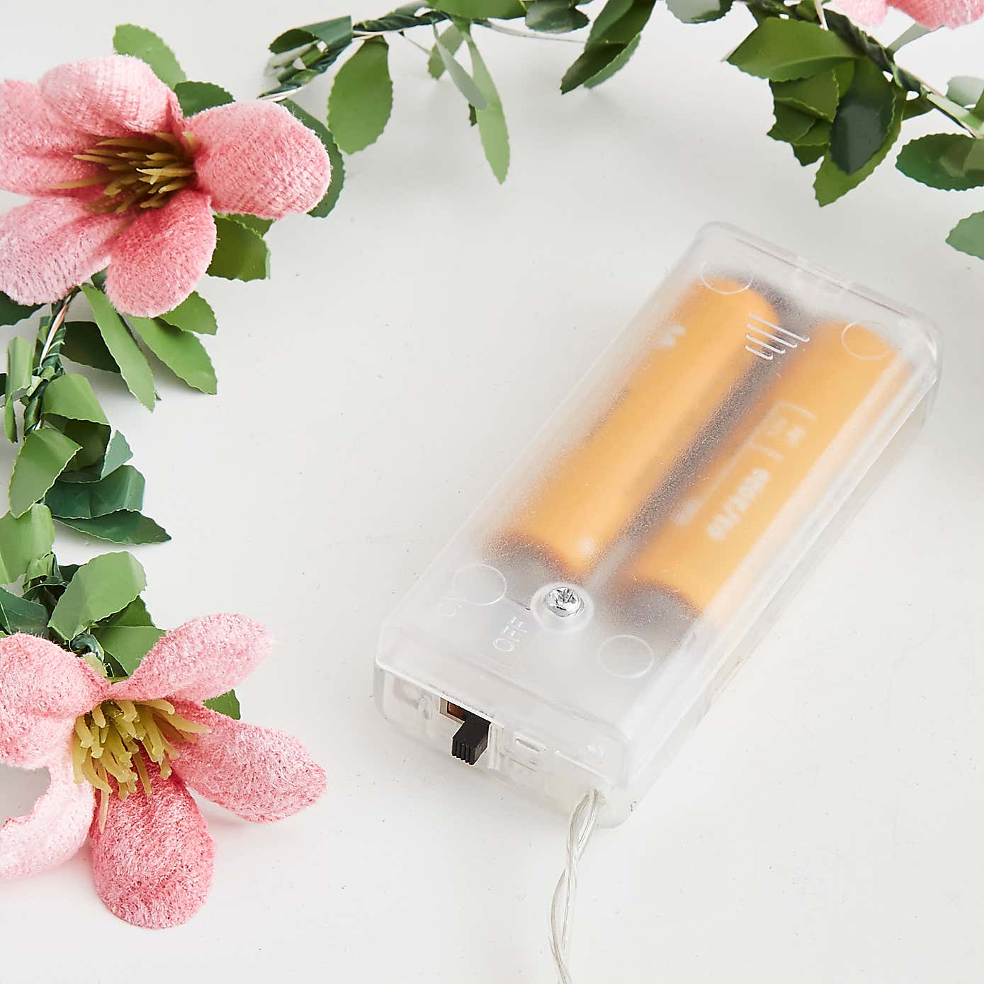 Green Leaf & Flower 20 LED String Lights