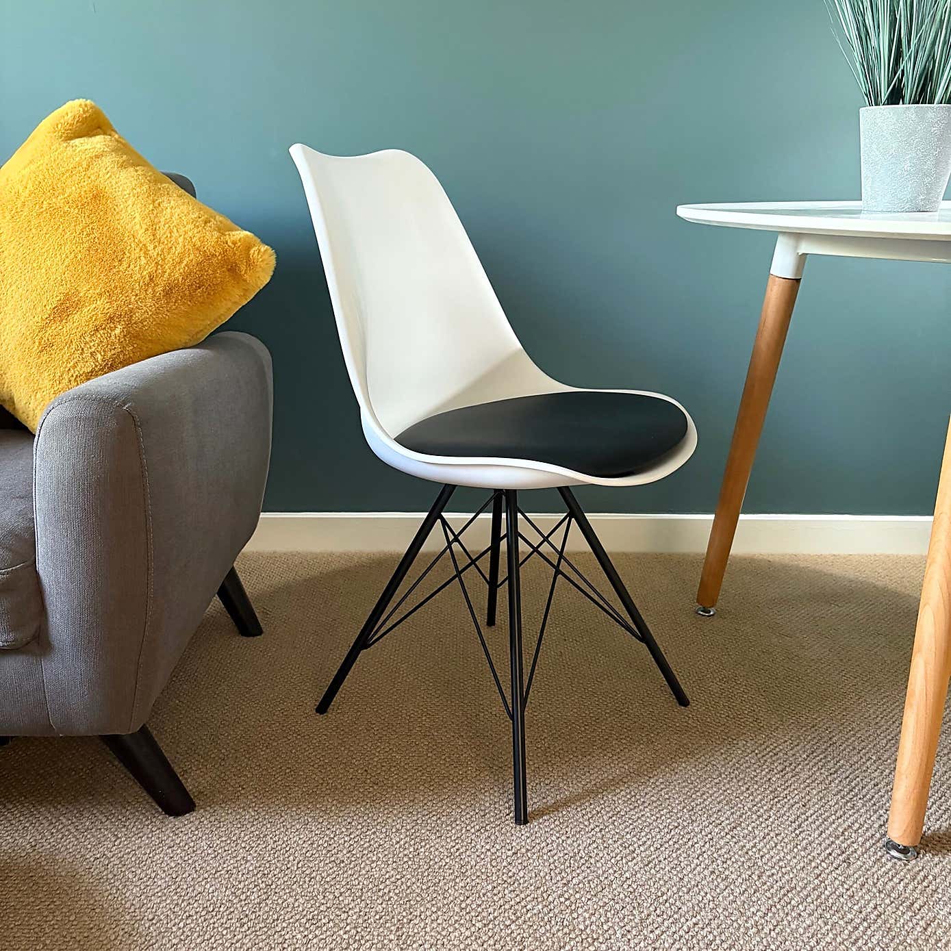 Fusion Living Soho White Plastic Dining Chair