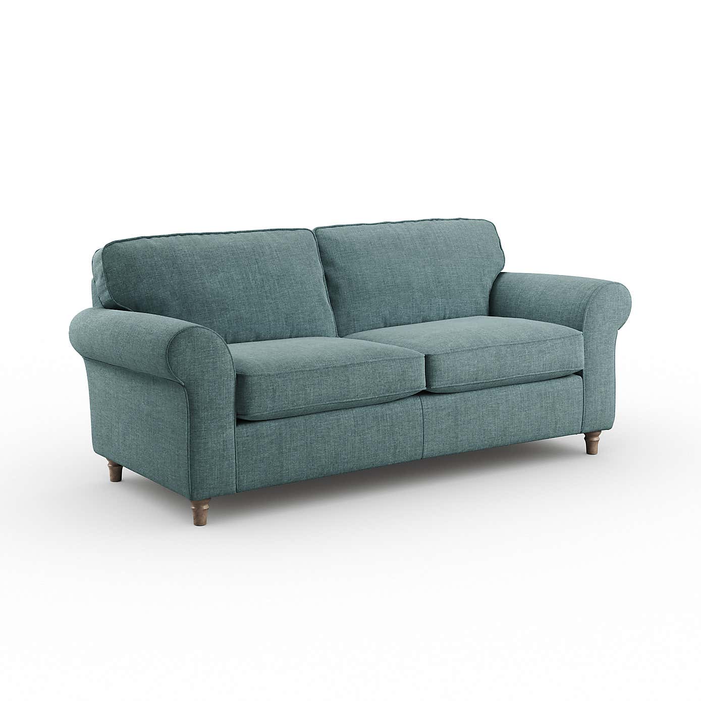 Flori 3 Seater Sofa, Tonal Plush Chenille