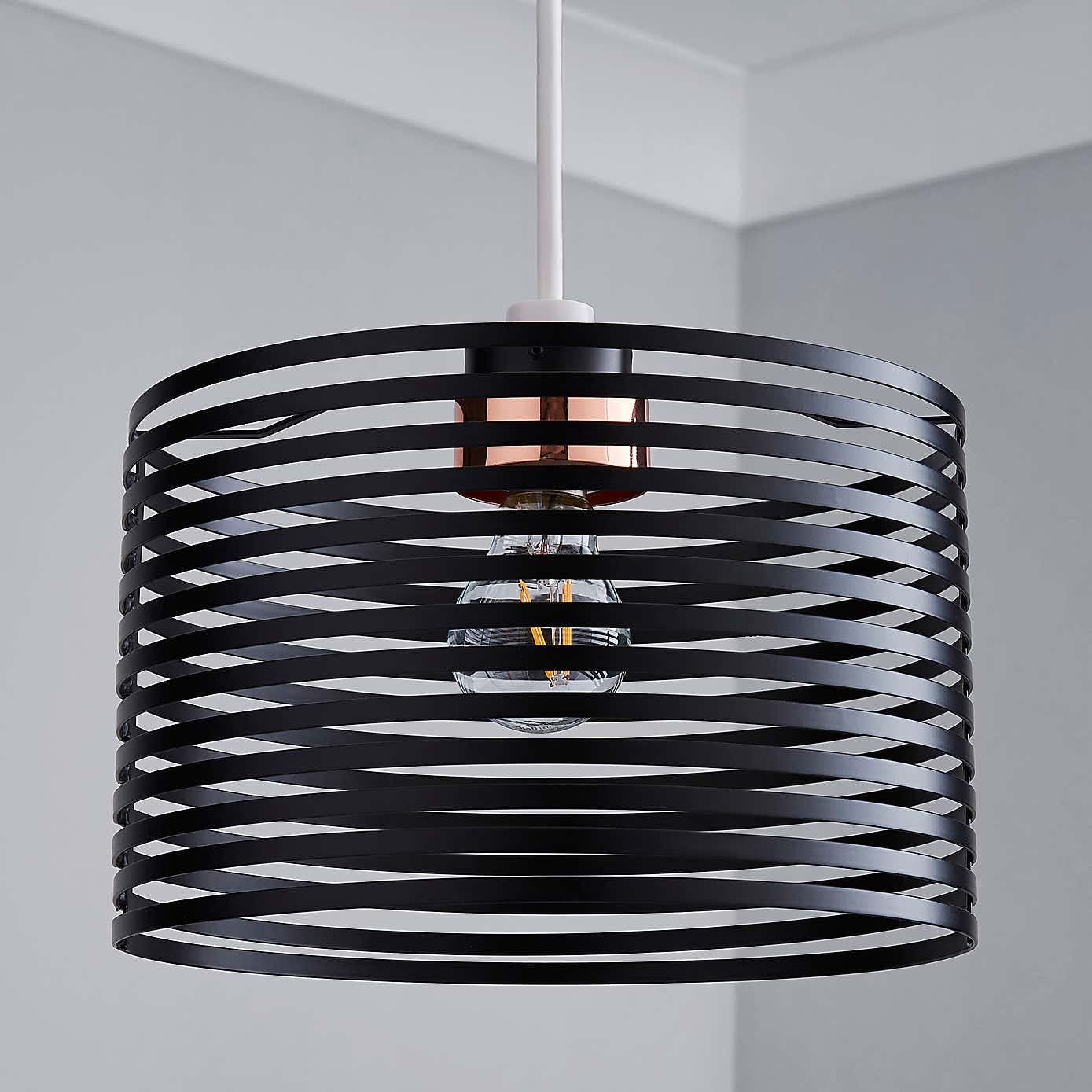 Kiel Black Easy Fit Pendant Shade
