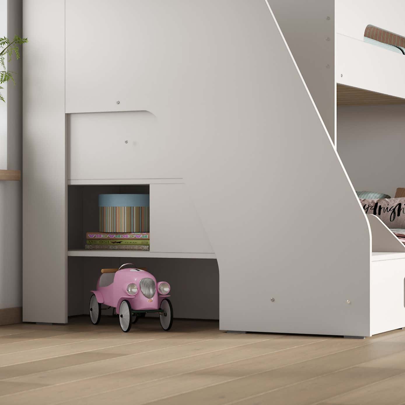 Slick Staircase Triple Bunk Bed