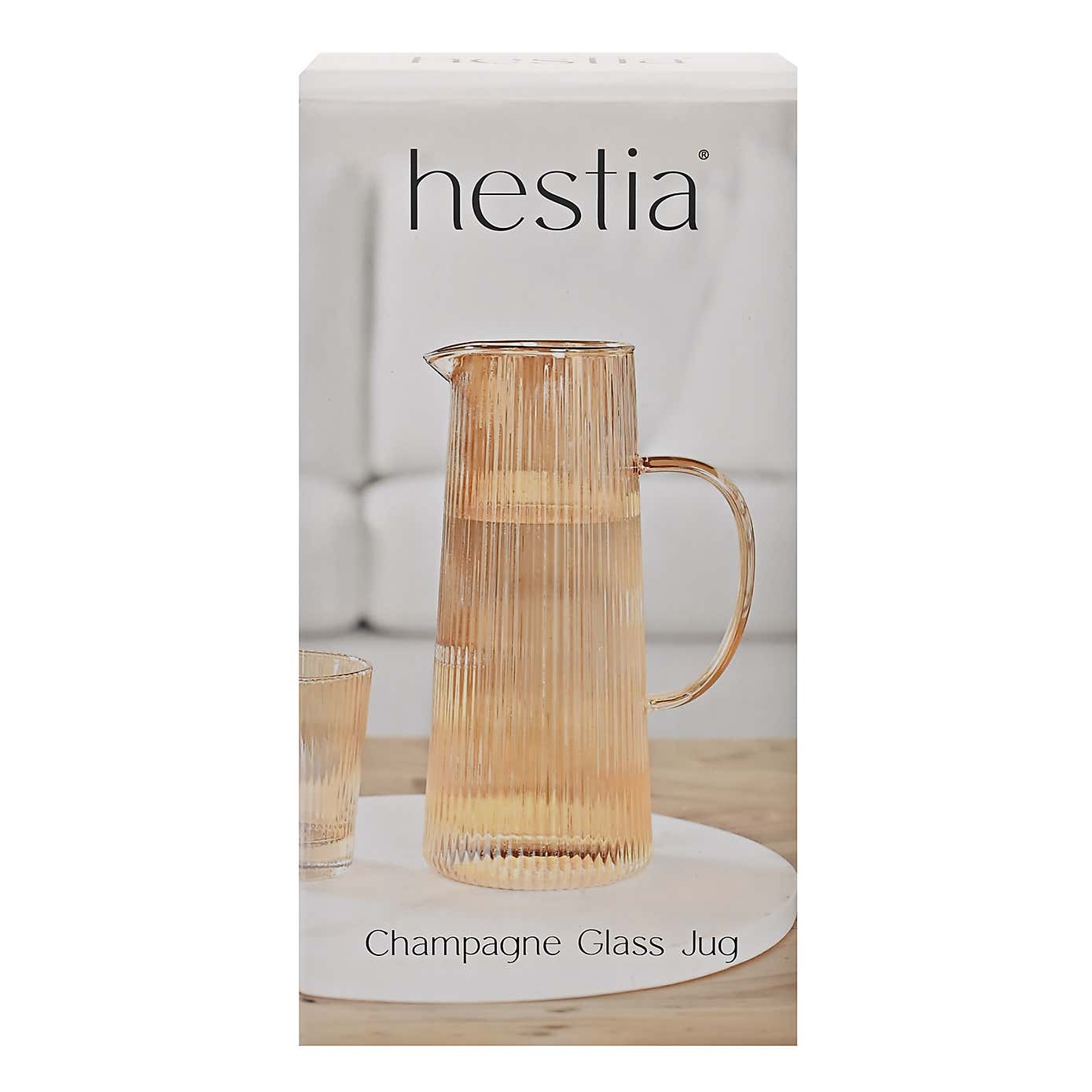 Hestia Ribbed Glass Jug