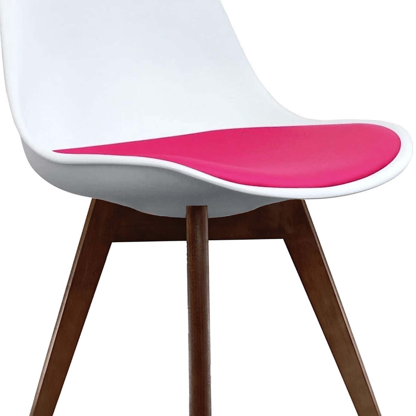 Fusion Living Soho White Plastic Dining Chair with Squared Legs