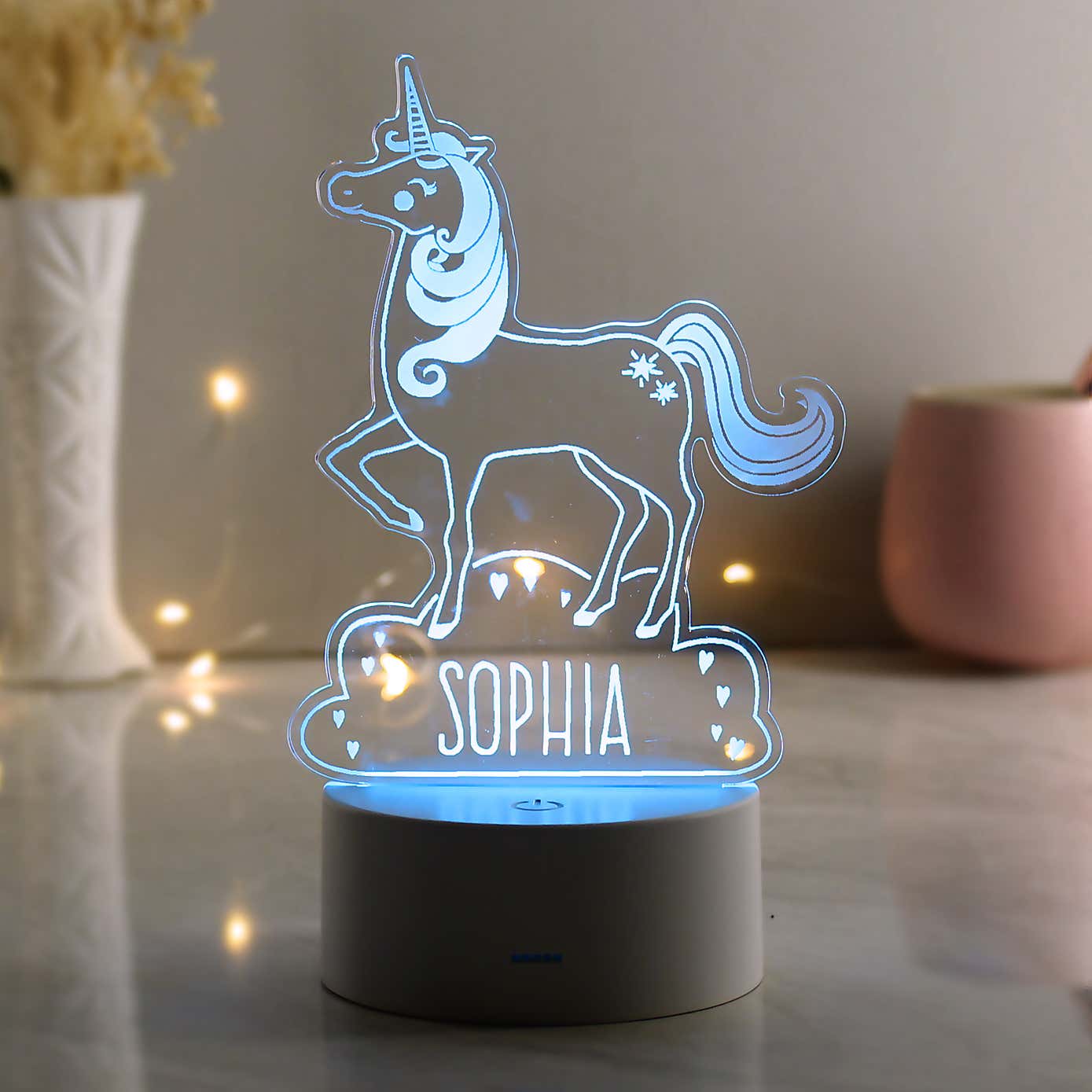 Personalised Unicorn Colour Changing Night LED Light