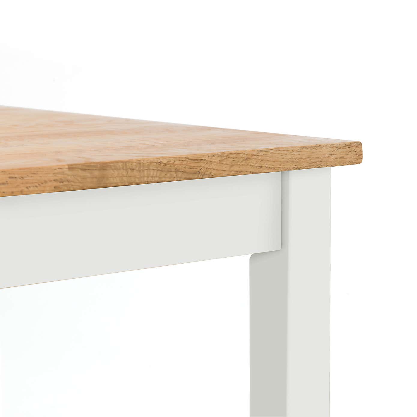 Coxmoor Square Dining Table Ivory with Oak