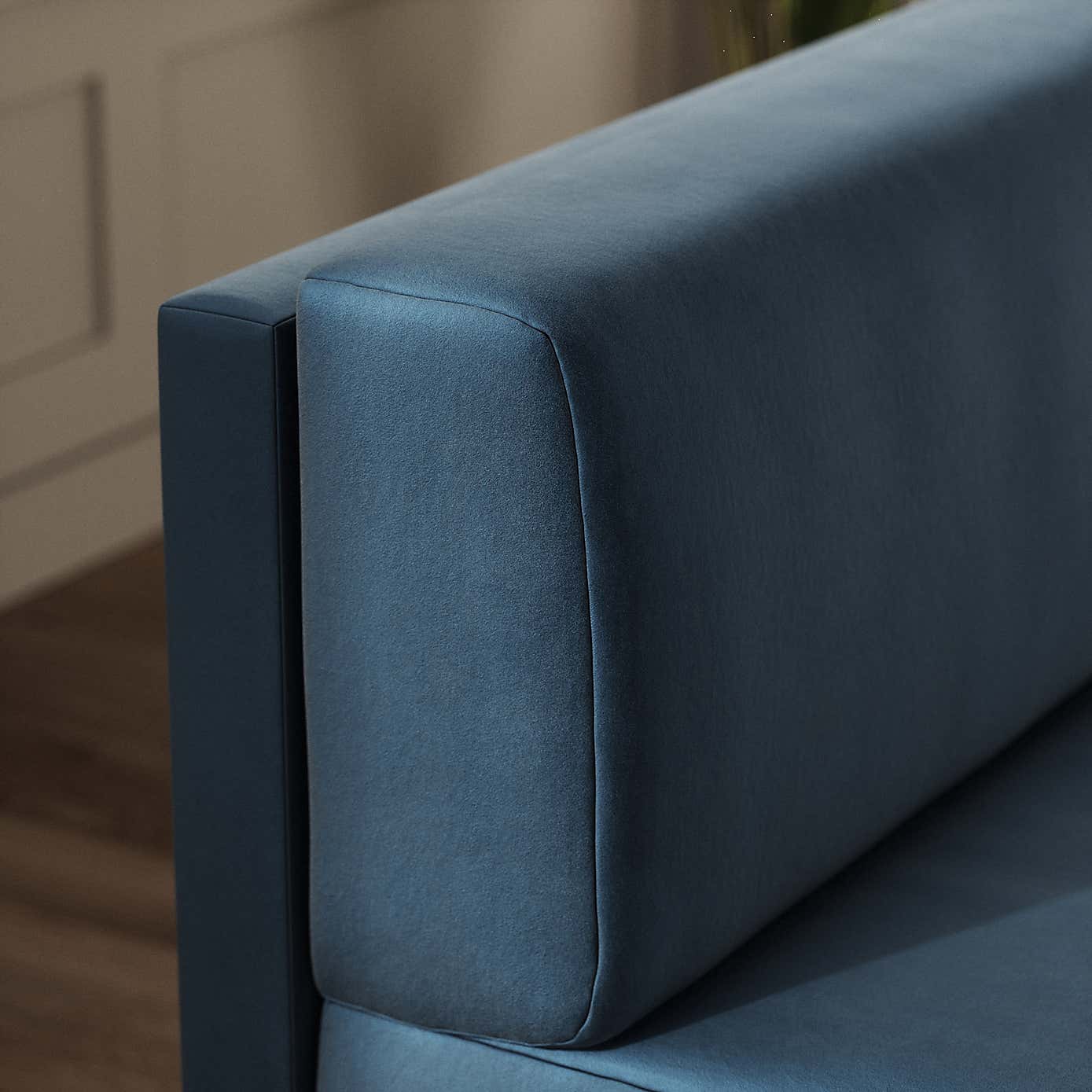 Mae Long Dining Bench, Matte Plush Velvet