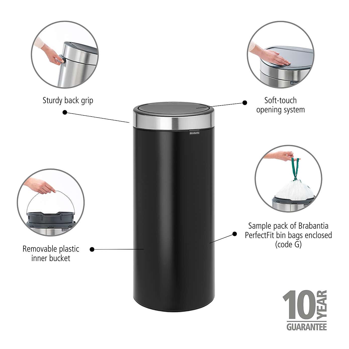 Brabantia 30L Touch New Bin