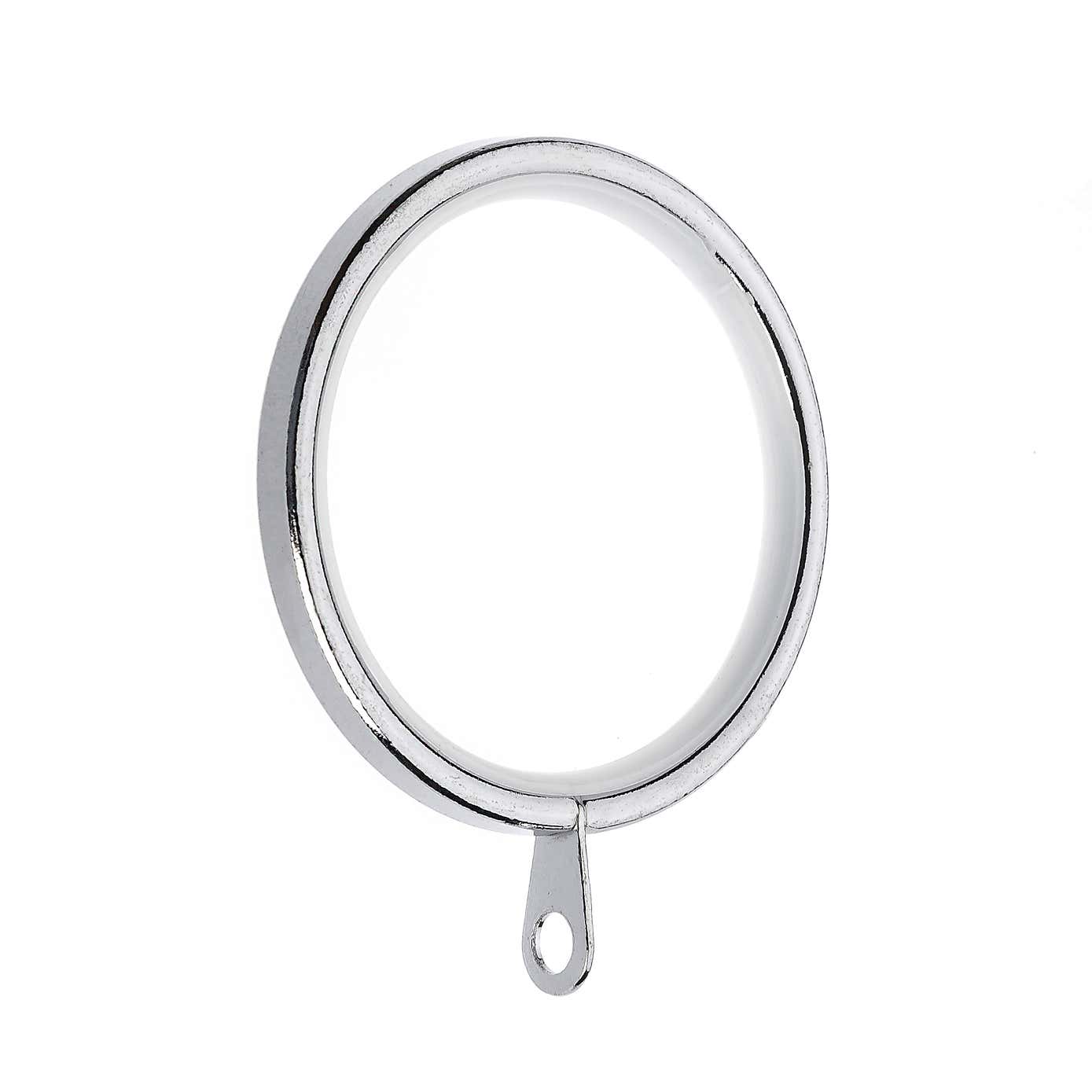 Pack of 6 Swish Atlanta Chrome Curtain Rings Dia. 35mm