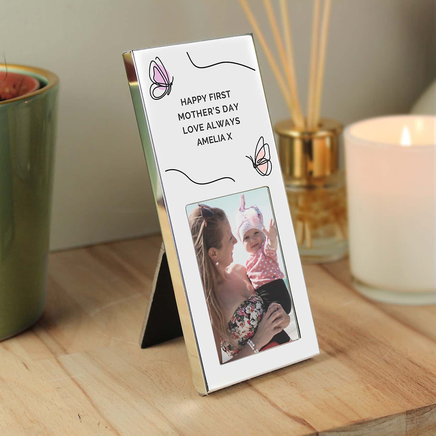 Personalised Small Butterfly Portrait Photo Frame