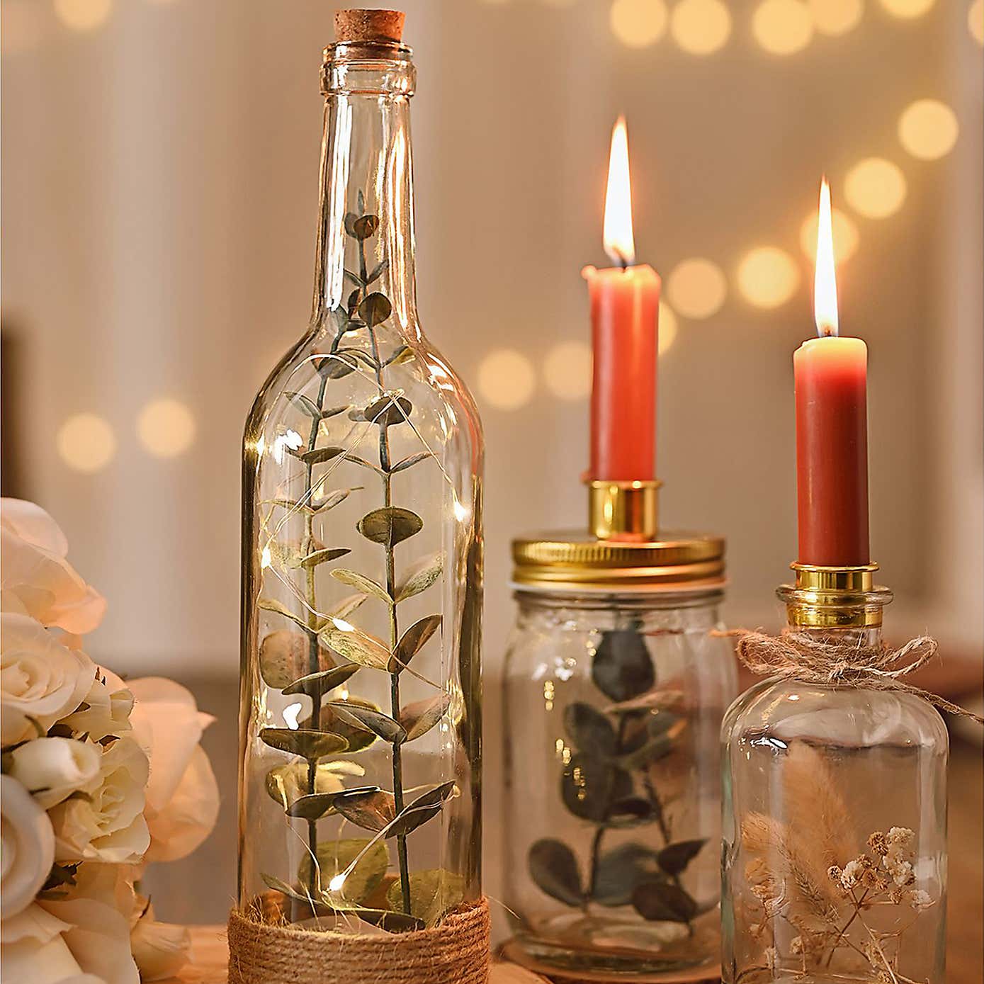 Love Story Bottle Style Candle Holder