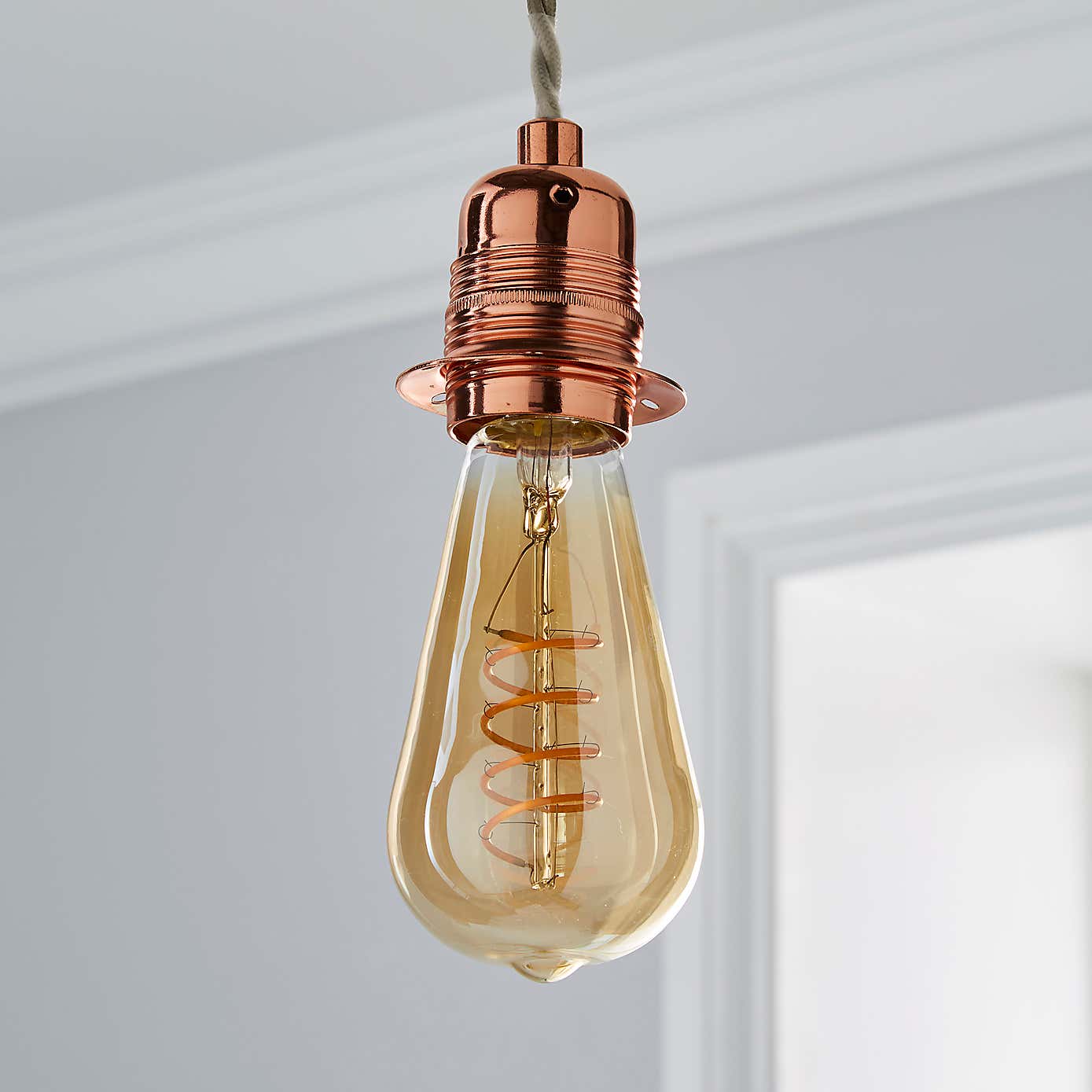 Dunelm 4 Watt ST64 ES LED Spiral Filament Bulb