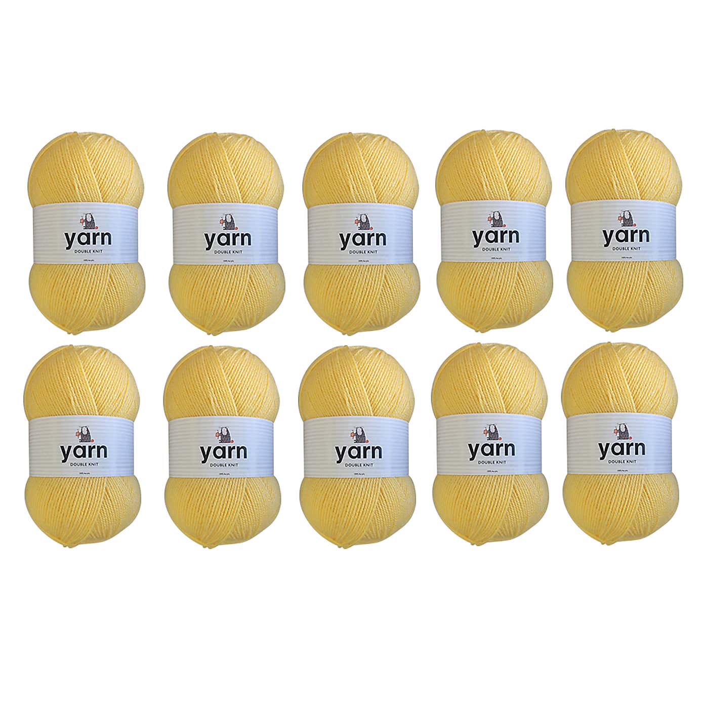 Pack of 10 DK Yarn 100g Balls