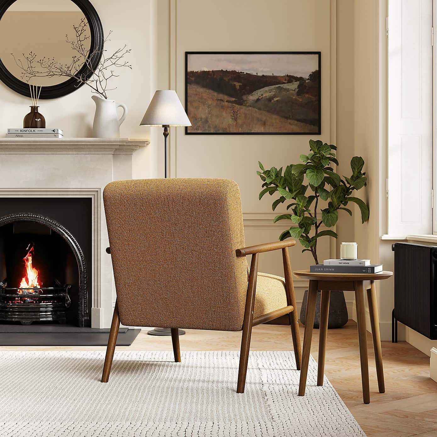 Alpine Spindle Multi Tone Weave Occasional Chair