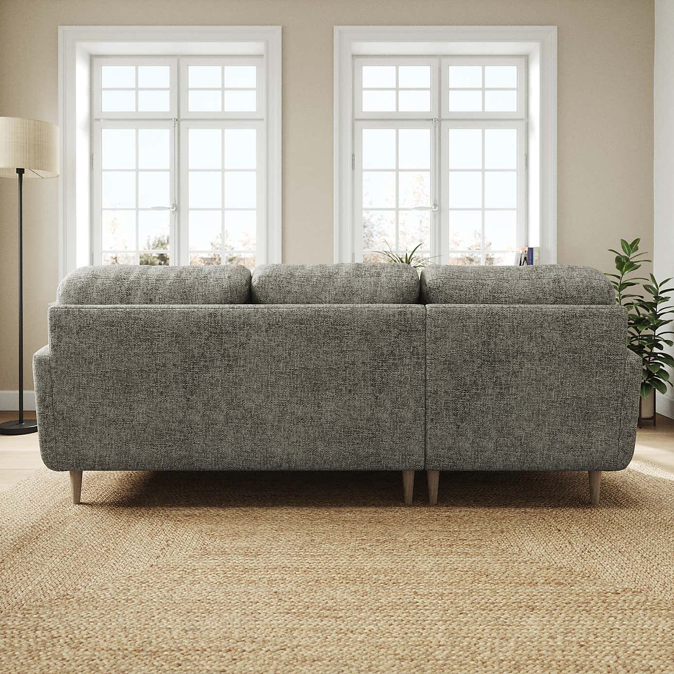 Sven Chunky Chenille Large Corner Chaise Sofa