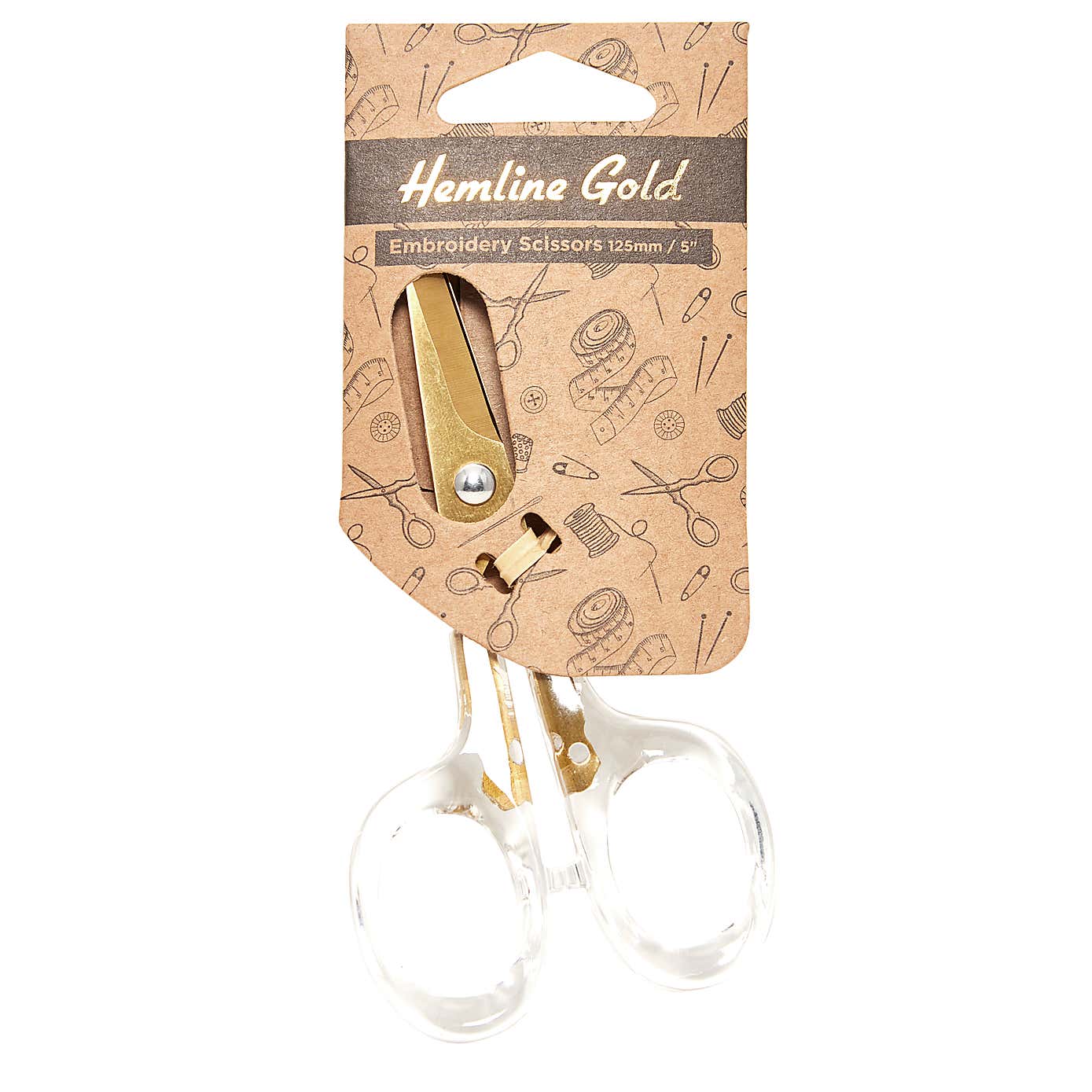 Hemline Gold Brushed Gold Embroidery Scissors
