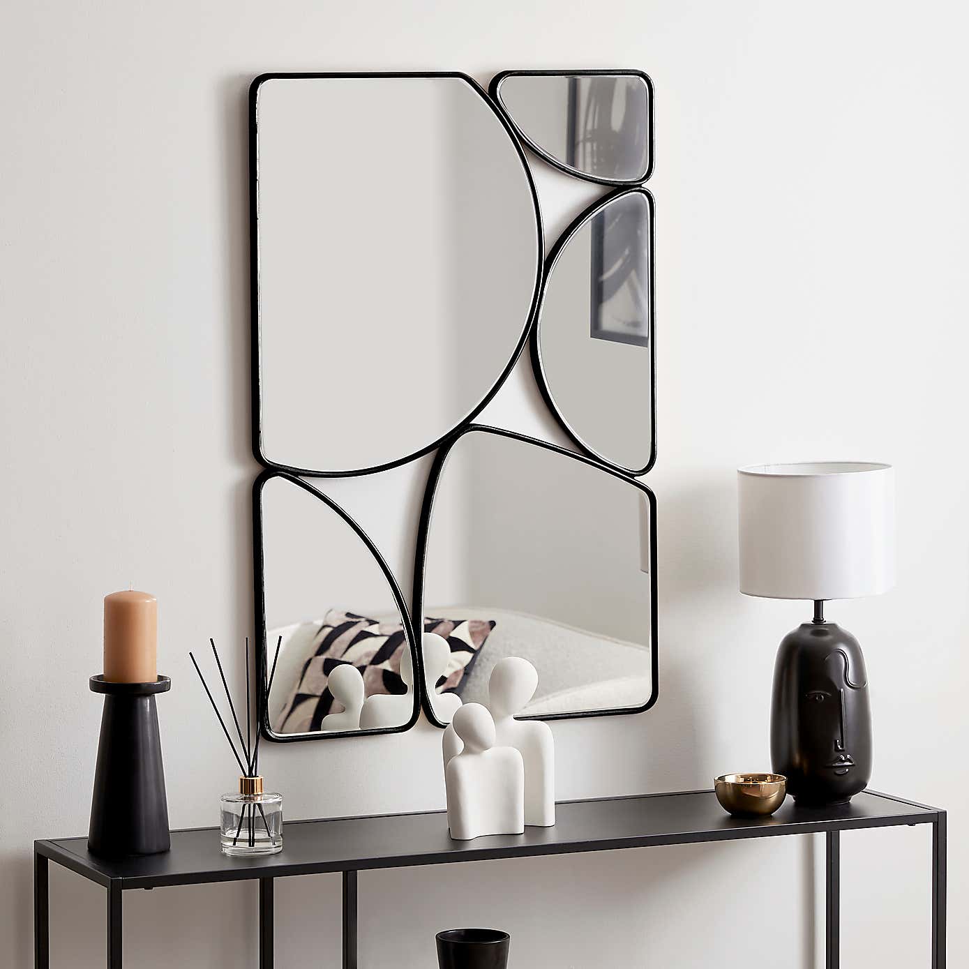 Multi Pebble Rectangle Wall Mirror