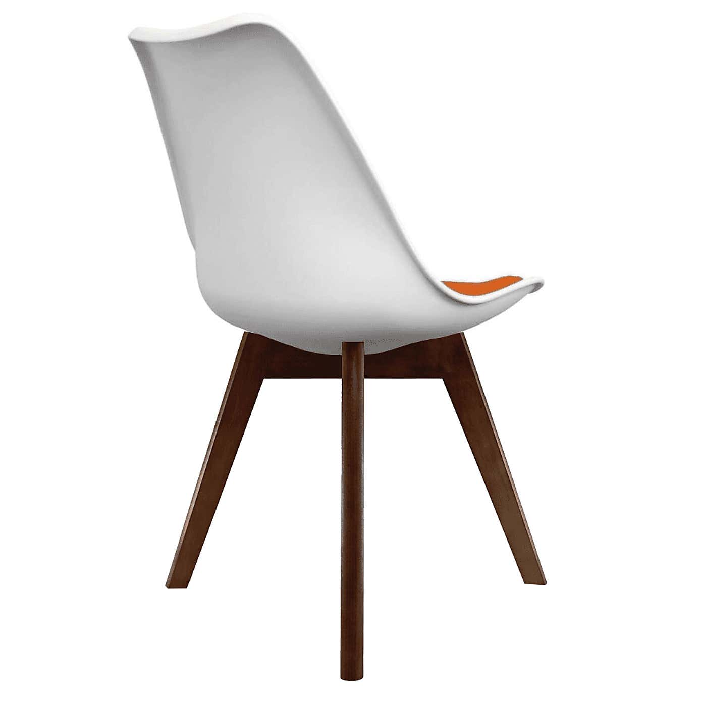Fusion Living Soho White Plastic Dining Chair with Squared Legs