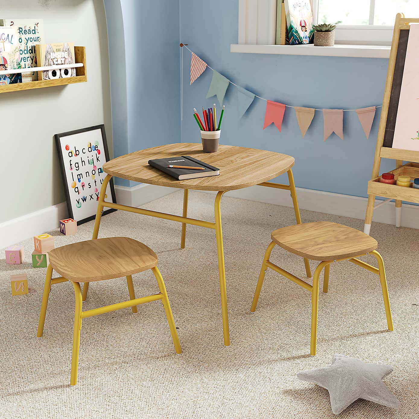 Elements Kids Griffin Play Table and Stool Set