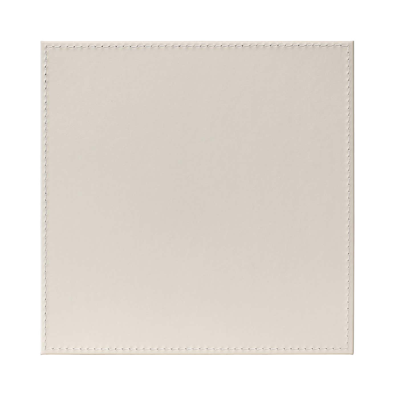 Set of 4 Reversible Navy & Cream Faux Leather Placemats