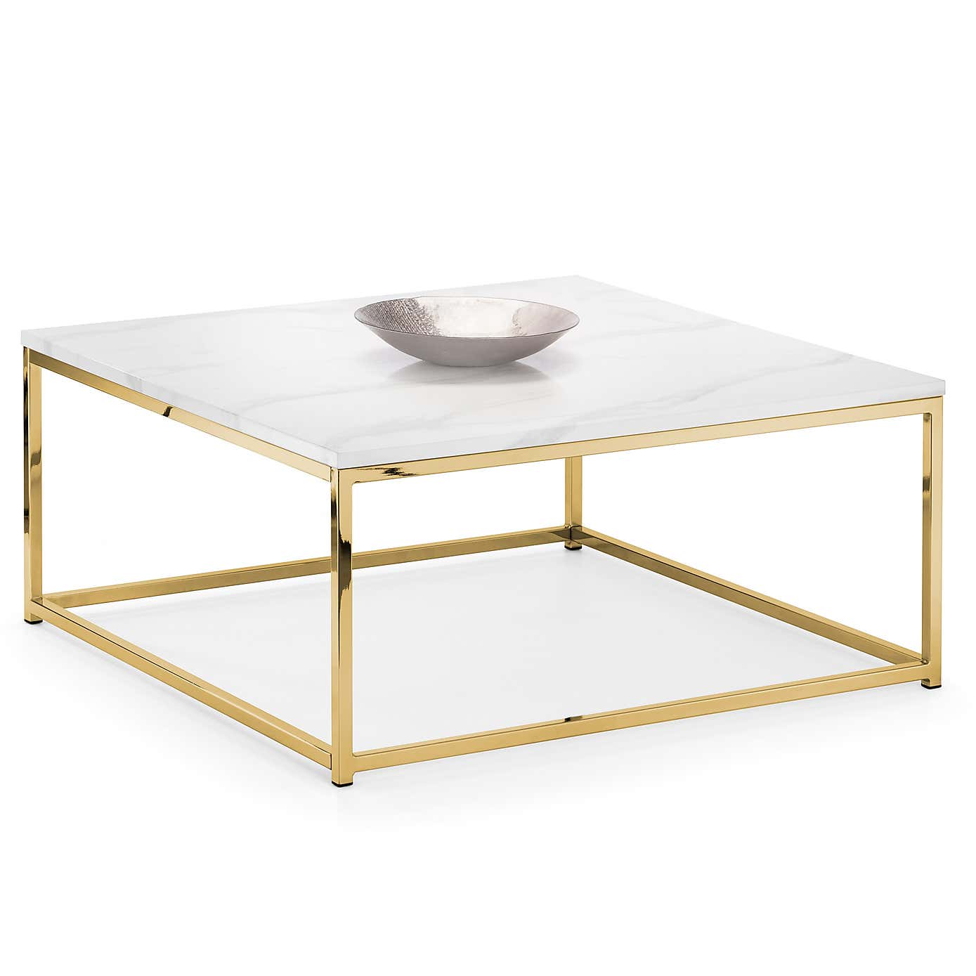 Scala Marble Effect Gold Coffee Table