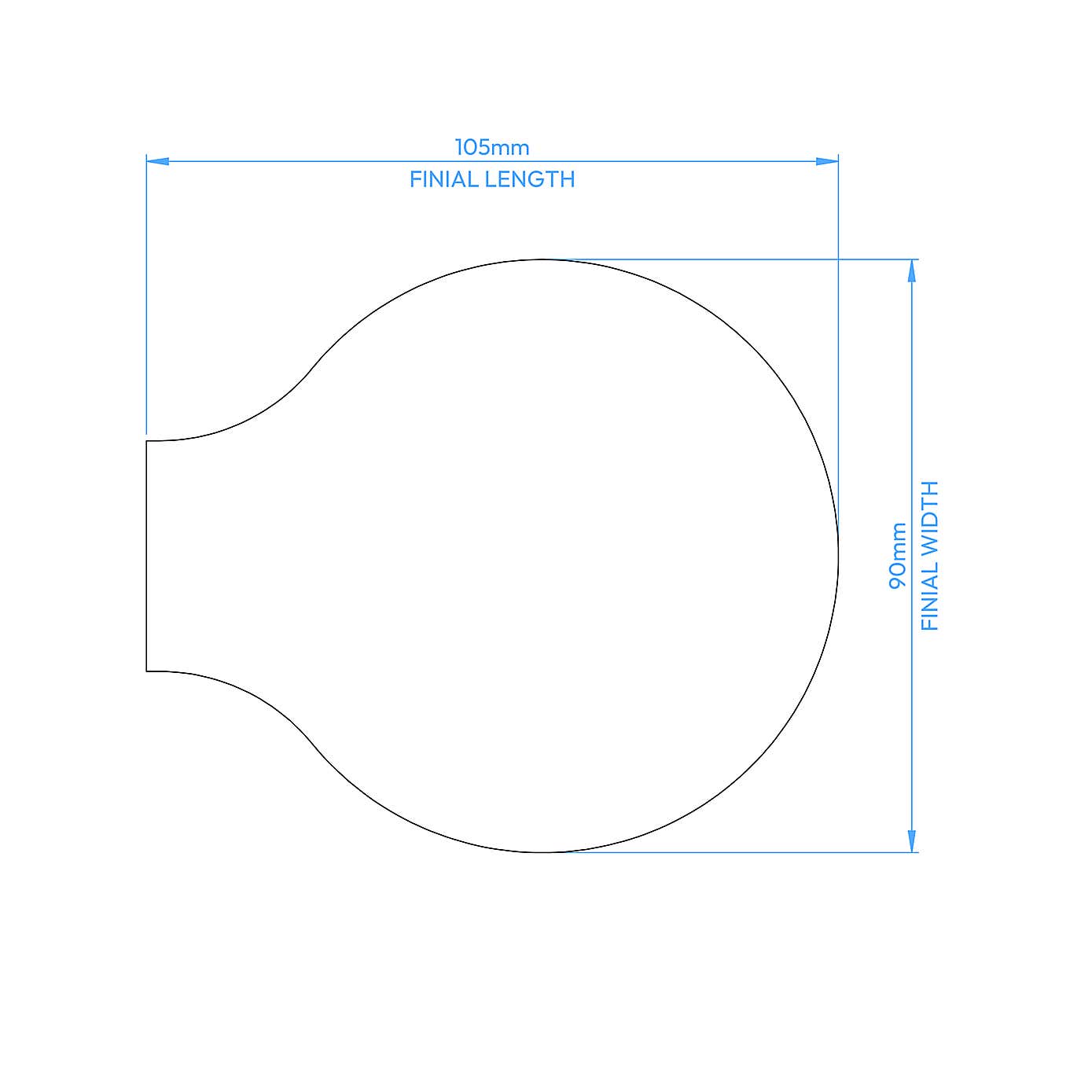 Contemporary Ball Fixed Metal Curtain Pole with Rings