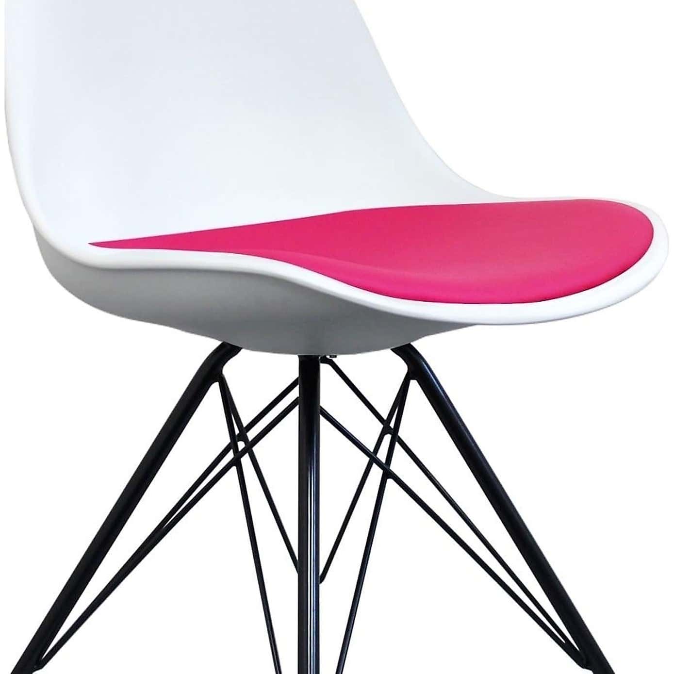 Fusion Living Soho White Plastic Dining Chair