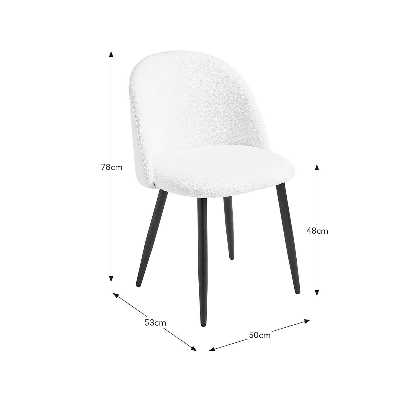 Astrid Chair Ivory Boucle