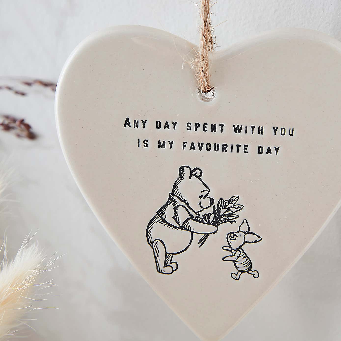 Disney Winnie the Pooh Heart Hanging Plaque