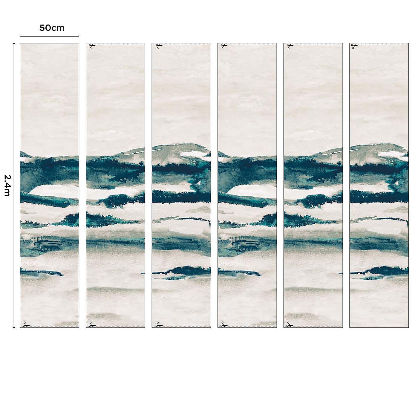 Landscape Blue Mural Wallpaper