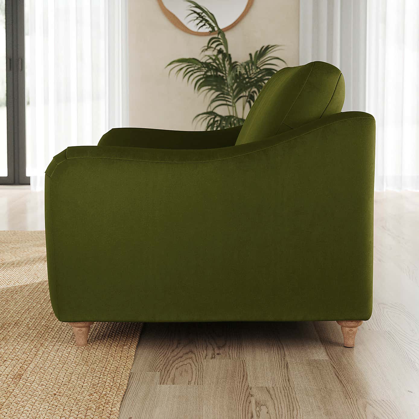 Hattie Matte Plush Velvet Snuggle Sofa