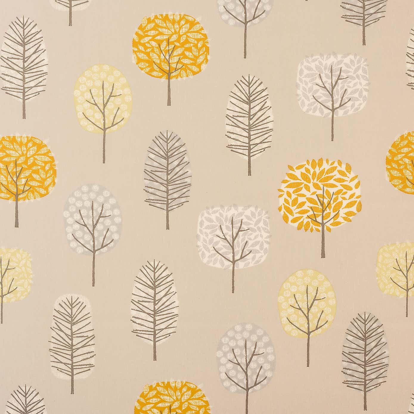 Sweet Trees Ochre PVC Fabric