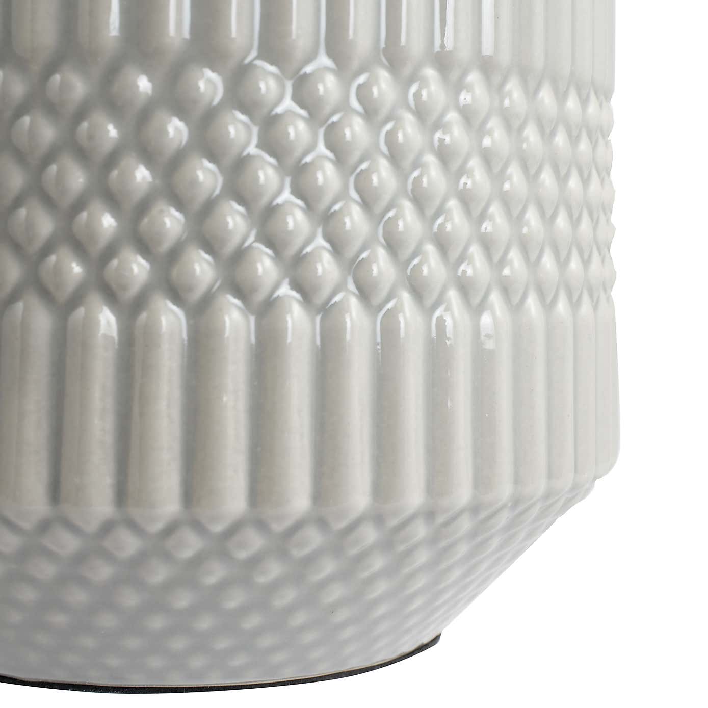 Meribel Geo Textured Ceramic Table Lamp