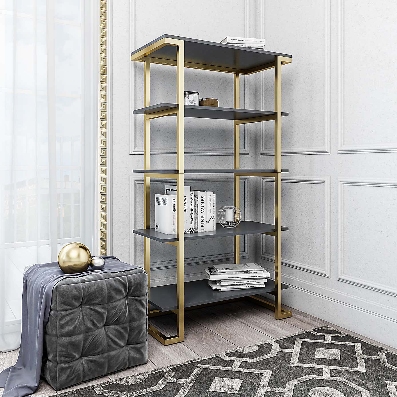 Cosmo Camila 5 Shelf Bookcase