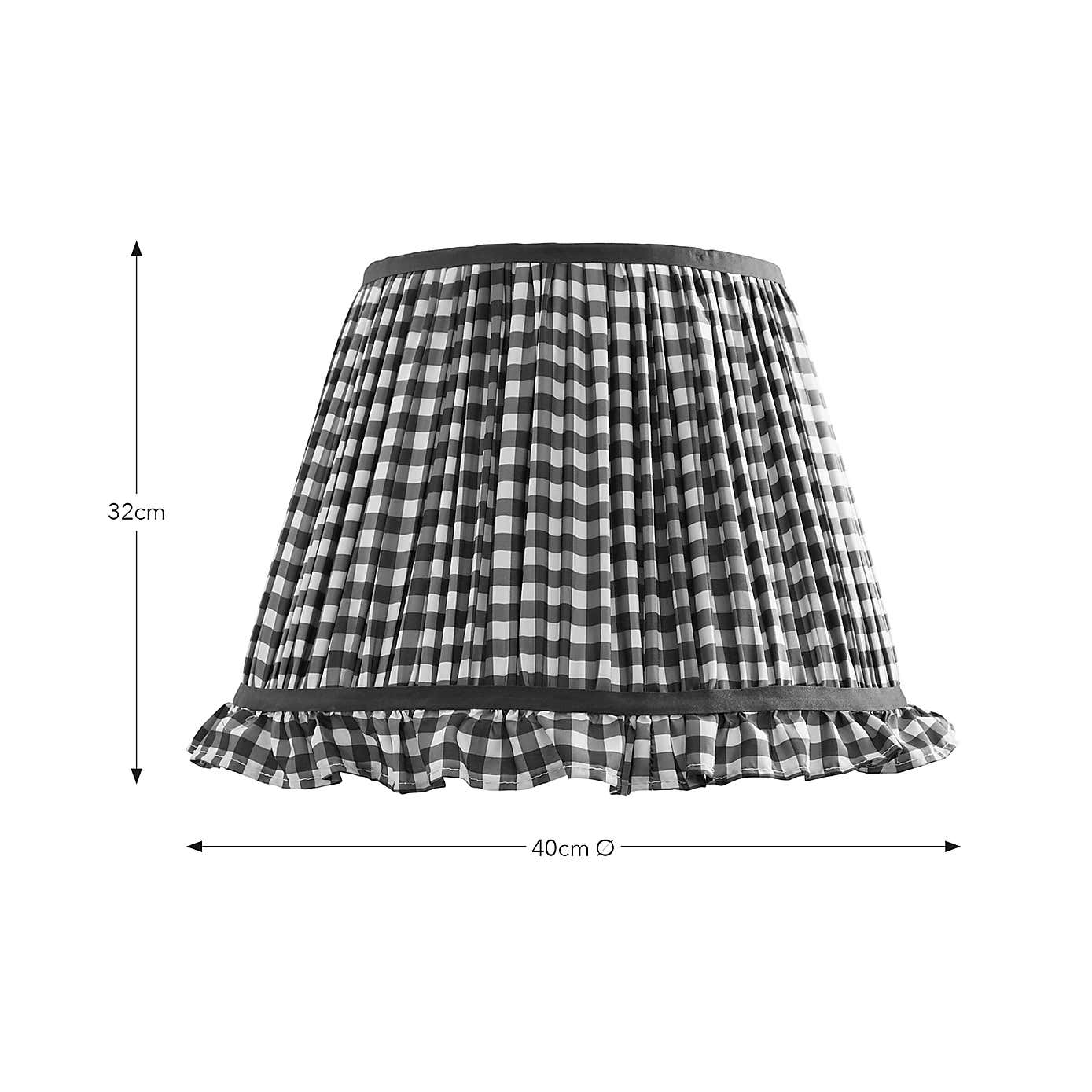 Carys Frilled Gingham Lamp Shade