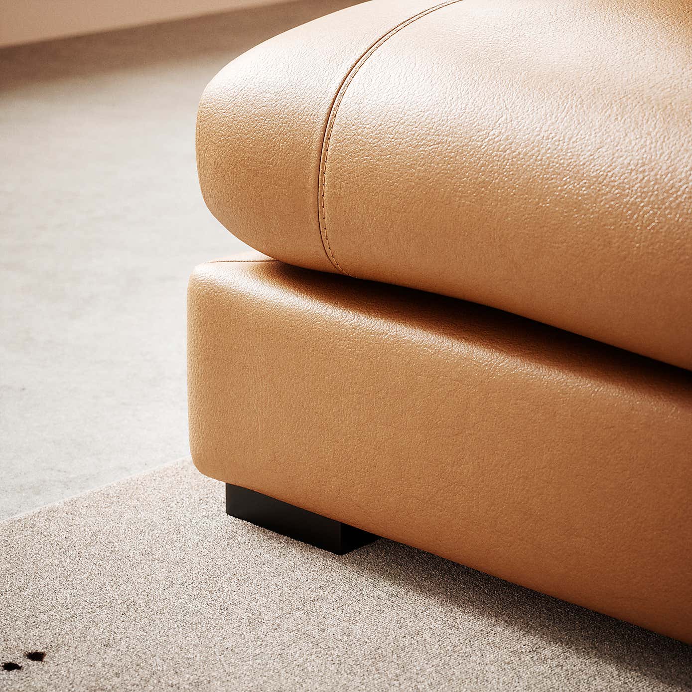 Carson Vintage Leather Large Corner Chaise Sofa