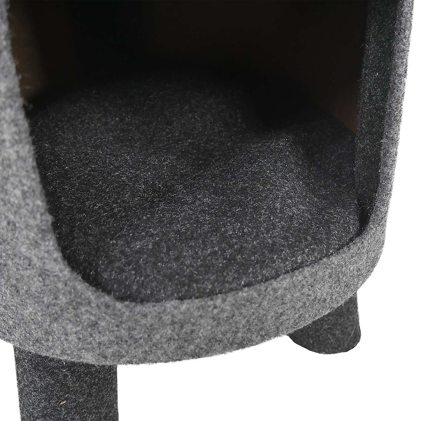 Rosewood Felt Charcoal Cat Stool