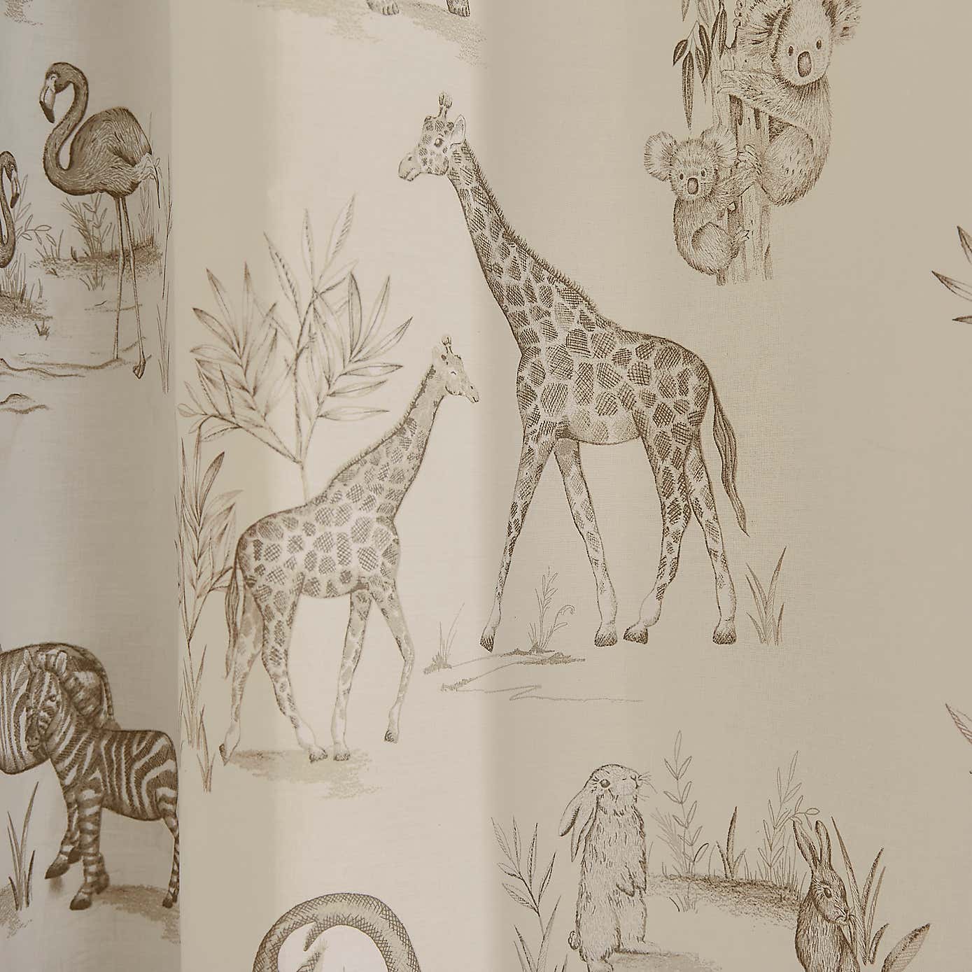 Sketched Animal Eyelet Curtains